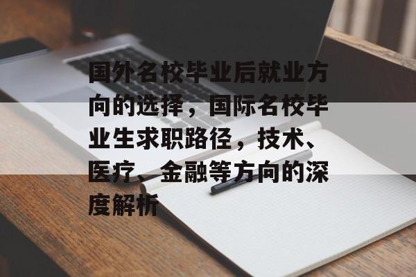 国外名校毕业后就业方向的选择，国际名校毕业生求职路径，技术、医疗、金融等方向的深度解析