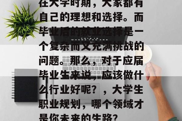 在大学时期，大家都有自己的理想和选择。而毕业后的就业选择是一个复杂而又充满挑战的问题。那么，对于应届毕业生来说，应该做什么行业好呢？，大学生职业规划，哪个领域才是你未来的生路？