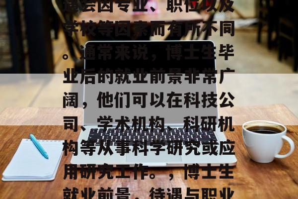 博士生毕业后获得的待遇会因专业、职位以及学校等因素而有所不同。通常来说，博士生毕业后的就业前景非常广阔，他们可以在科技公司、学术机构、科研机构等从事科学研究或应用研究工作。，博士生就业前景，待遇与职业选择