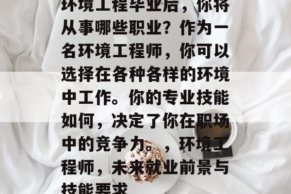 环境工程毕业后,你将从事哪些职业?作为一名环境工程师,你可以选择在各种各样的环境中工作。你的专业技能如何,决定了你在职场中的竞争力。,环境工程师,未来就业前景与技能要求 环境工程毕业后,你将从事哪些职业?作为一名环境工程师,你可以选择在各种各样的环境中工作。你的专业技能如何,决定了你在职场中的竞争力。,环境工程师,未来就业前景与技能要求