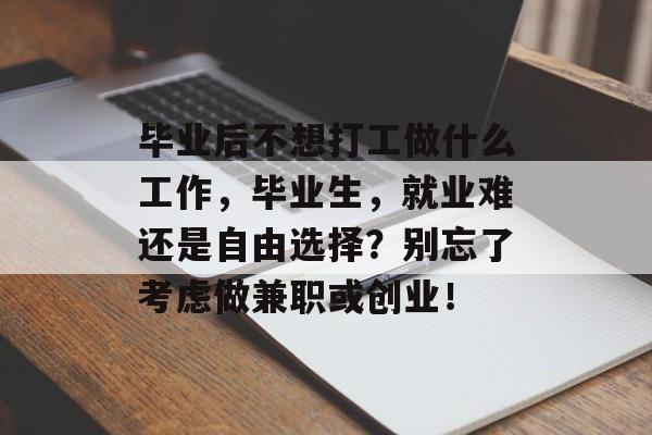 毕业后不想打工做什么工作，毕业生，就业难还是自由选择？别忘了考虑做兼职或创业！