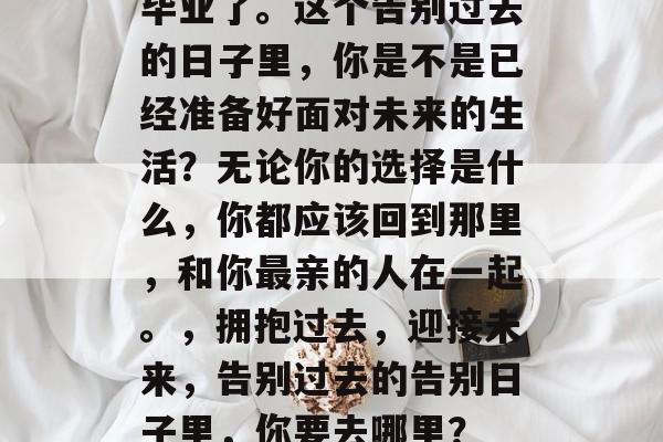 毕业了。这个告别过去的日子里，你是不是已经准备好面对未来的生活？无论你的选择是什么，你都应该回到那里，和你最亲的人在一起。，拥抱过去，迎接未来，告别过去的告别日子里，你要去哪里？