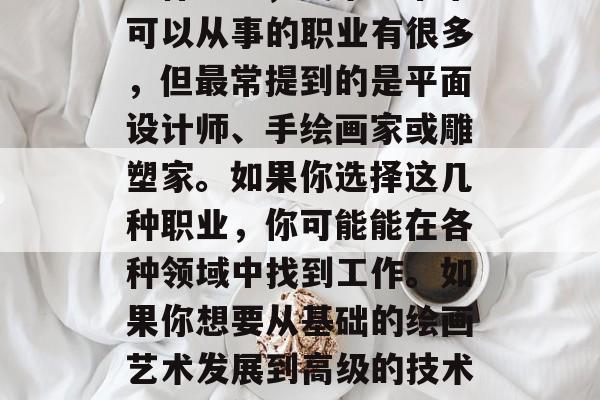 设计类美术生毕业后能干什么？，美术生未来可以从事的职业有很多，但最常提到的是平面设计师、手绘画家或雕塑家。如果你选择这几种职业，你可能能在各种领域中找到工作。如果你想要从基础的绘画艺术发展到高级的技术创新，你也可以考虑成为一个设计师。