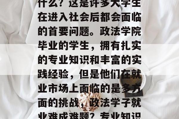 政法学院毕业后能够做什么？这是许多大学生在进入社会后都会面临的首要问题。政法学院毕业的学生，拥有扎实的专业知识和丰富的实践经验，但是他们在就业市场上面临的是多方面的挑战，政法学子就业难成难题？专业知识+实战经验必获青睐！