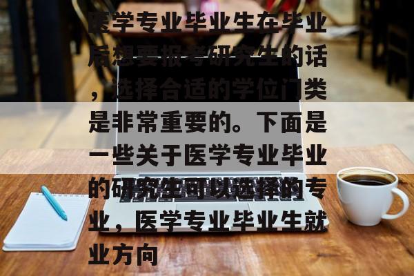 医学专业毕业生在毕业后想要报考研究生的话,选择合适的学位门类是非常重要的。下面是一些关于医学专业毕业的研究生可以选择的专业,医学专业毕业生就业方向 医学专业毕业生在毕业后想要报考研究生的话,选择合适的学位门类是非常重要的。下面是一些关于医学专业毕业的研究生可以选择的专业,医学专业毕业生就业方向