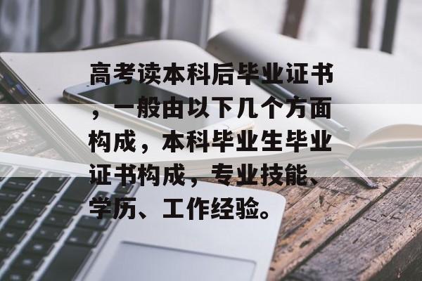 高考读本科后毕业证书，一般由以下几个方面构成，本科毕业生毕业证书构成，专业技能、学历、工作经验。