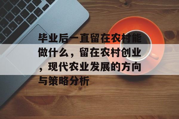 毕业后一直留在农村能做什么，留在农村创业，现代农业发展的方向与策略分析