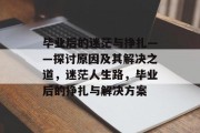 毕业后的迷茫与挣扎——探讨原因及其解决之道，迷茫人生路，毕业后的挣扎与解决方案