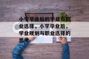 小学毕业后的学业与职业选择，小学毕业后，学业规划与职业选择的思考