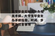 大学毕业后如何补办相关手续，大学生毕业补办手续指南，时间、步骤及注意事项