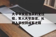 大学毕业后当兵的全过程，军人大学生活，从初入学校到成军之路