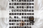毕业意味着开始新的篇章，即将踏上职业生涯的征途。在这个过程中，每个人都可能会选择自己最感兴趣的主题和方向，其中有一类音乐，它们可以为你的职业道路提供重要支持和动力。那么，毕业后的你最想要听什么类型的音乐呢？以下是几首在毕业后推荐的经典作品。，毕业后的音乐推荐，经典之作助你在职业生涯中前行