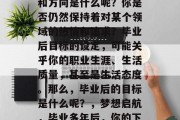 毕业多年后，你的梦想和方向是什么呢？你是否仍然保持着对某个领域的热情和追求？毕业后目标的设定，可能关乎你的职业生涯、生活质量，甚至是生活态度。那么，毕业后的目标是什么呢？，梦想启航，毕业多年后，你的下一个职业规划是什么？