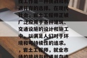 岩土工程毕业后，想要找工作是一种挑战和机遇并存的选择。在现代社会，岩土工程师正被广泛应用于各种建筑、交通设施的设计和施工中，以满足人们对于环境和可持续性的追求。，岩土工程师，就业市场的挑战与机遇并存选择
