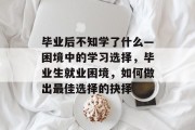 毕业后不知学了什么—困境中的学习选择，毕业生就业困境，如何做出最佳选择的抉择