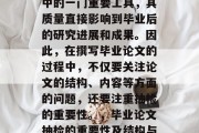 毕业论文作为研究领域中的一门重要工具，其质量直接影响到毕业后的研究进展和成果。因此，在撰写毕业论文的过程中，不仅要关注论文的结构、内容等方面的问题，还要注重抽检的重要性。，毕业论文抽检的重要性及结构与内容的改进策略