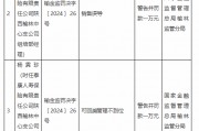泰康人寿陕西榆林中心支公司被罚19万元：因销售误导 可回溯管理不到位 未按规定管理保险代理人