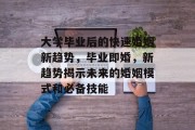 大学毕业后的快速婚姻新趋势，毕业即婚，新趋势揭示未来的婚姻模式和必备技能