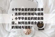 小学毕业后的就业选择，选择对的领域与道路，小学毕业后的就业路径，如何选择适合自己的领域与道路？