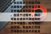 本科毕业后，在职业选择上是一个非常重要的决定。很多人在毕业时，会比较自己的能力和兴趣爱好去思考自己真正想要从事的职业类型。在这个过程中，我们可能会遇到不同级别的大学毕业生，因为他们的学历、专业和工作经验等都存在很大的差异。，本科毕业生，到底选什么专业？差异化视角分析