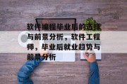 软件编程毕业后的选择与前景分析，软件工程师，毕业后就业趋势与前景分析