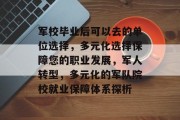 军校毕业后可以去的单位选择，多元化选择保障您的职业发展，军人转型，多元化的军队院校就业保障体系探析