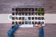 毕业后的就业选择，军事学校毕业生的可能道路与途径，军事学校毕业生就业路径及前景分析