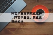环艺毕业后的职业选择，环艺毕业生，职业选择新解析