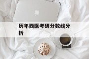 历年西医考研分数线分析