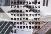 博士毕业后什么出路好？这是一个值得深入探讨的问题。本文将从几个方面分析和讨论博士毕业生的出路。，博士生出路解析，专业选择、市场需求与自我发展路径