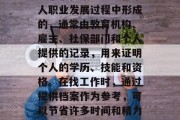 毕业后的档案一般被称为求职档案。它是在个人职业发展过程中形成的，通常由教育机构、雇主、社保部门和个人提供的记录，用来证明个人的学历、技能和资格。在找工作时，通过提供档案作为参考，可以节省许多时间和精力。，求职档案，证明学历与资格的重要工具！