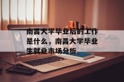 南昌大学毕业后的工作是什么，南昌大学毕业生就业市场分析