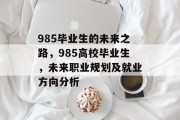 985毕业生的未来之路，985高校毕业生，未来职业规划及就业方向分析
