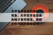 大学生毕业后的丢帽子现象，大学生毕业后丢失帽子事件频发，原因分析与应对策略探讨