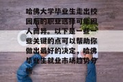 哈佛大学毕业生走出校园后的职业选择可能因人而异。以下是一些一些关键的点可以帮助你做出最好的决定，哈佛毕业生就业市场趋势分析
