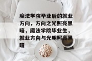 魔法学院毕业后的就业方向，方向之光照亮黑暗，魔法学院毕业生，就业方向与光明照亮黑暗