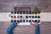 大学毕业生出国后能干什么工作，留学生毕业后就业前景分析与展望