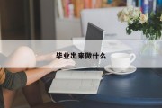 毕业出来做什么
