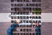 侧一侧长大后，我们往往会经历一系列的变化和变化。这可能包括我们的身体形状、外观特征以及在社会中的角色地位。这可能取决于我们所处的环境和个人的经历，体态变化，从生长到生活中的角色演变
