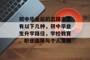 初中毕业后的出路主要有以下几种，初中毕业生升学路径，学校教育、职业选择与个人发展