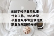 985学校毕业后从事什么工作，985大学毕业生从事专业领域及职业发展路径分析