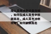 成人高考冲刺必备攻略，如何在成人高考中脱颖而出，成人高考冲刺攻略，如何脱颖而出