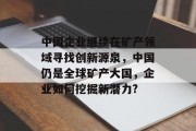 中国企业继续在矿产领域寻找创新源泉，中国仍是全球矿产大国，企业如何挖掘新潜力?