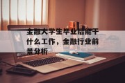 金融大学生毕业后能干什么工作，金融行业前景分析