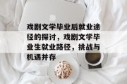 戏剧文学毕业后就业途径的探讨，戏剧文学毕业生就业路径，挑战与机遇并存