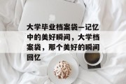 大学毕业档案袋—记忆中的美好瞬间，大学档案袋，那个美好的瞬间回忆