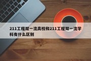 211工程双一流高校和211工程双一流学科有什么区别