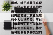 毕业后的歌曲，这个题目可能让人感到好奇和困惑。对于毕业生来说，选择毕业后演唱的歌曲可能取决于他们个人的兴趣爱好、职业发展和个人生活阶段。不过，根据我们对不同年龄段毕业生的分析，毕业后可能会有多种类型的音乐选择。，毕业时喜欢什么类型的音乐？
