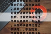 毕业后的选择对人生道路有着重大影响。根据社会的需求和自身兴趣，毕业生在就业市场上可能会遇到更多的选择机会。这篇文章将探讨毕业后更倾向于的行业，以帮助读者做出自己的决定。，职业规划，毕业生应考虑哪些行业的就业机会？