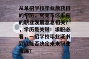 从单招学校毕业后获得的学历，究竟与你未来的职业发展息息相关？，学历是关键！求职必看，一招学校毕业证书到底能否决定未来职业发展？